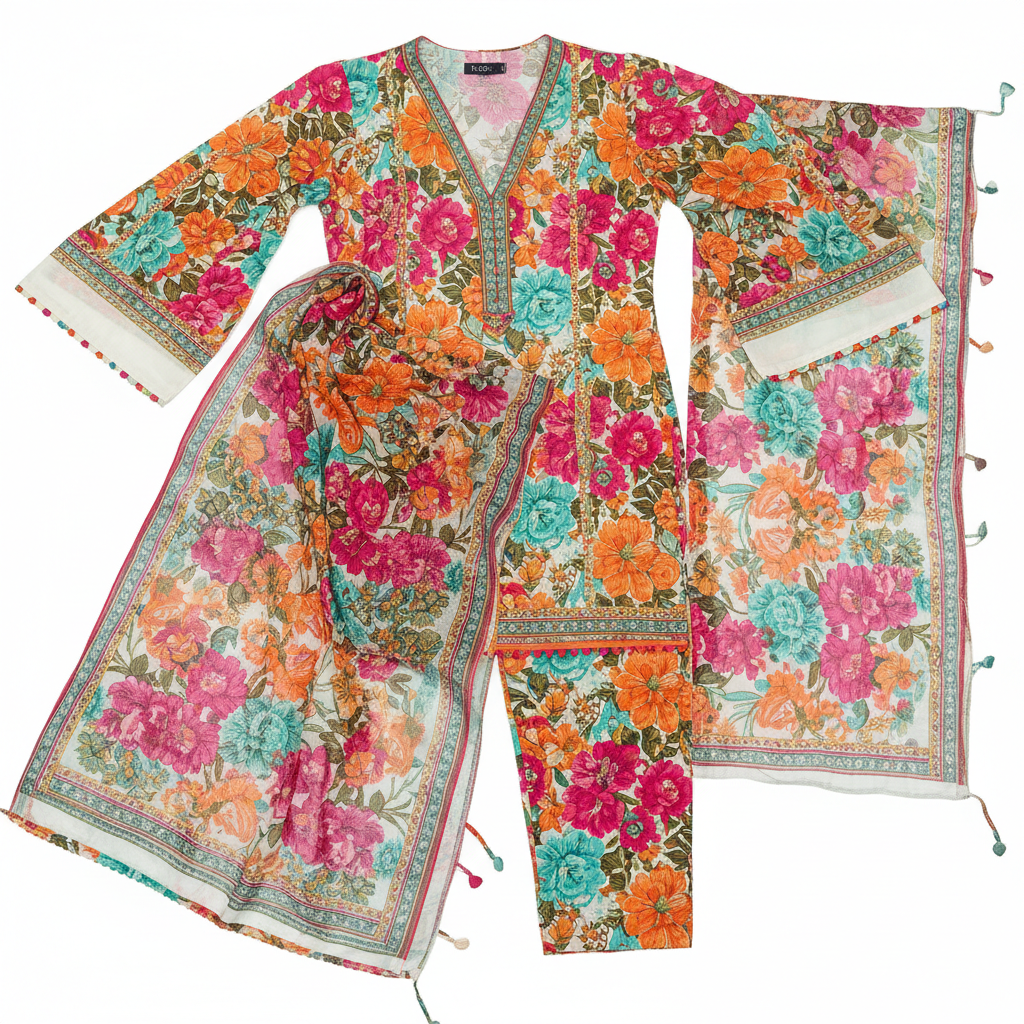 Women's Printed Lawn 3-Piece Suit
