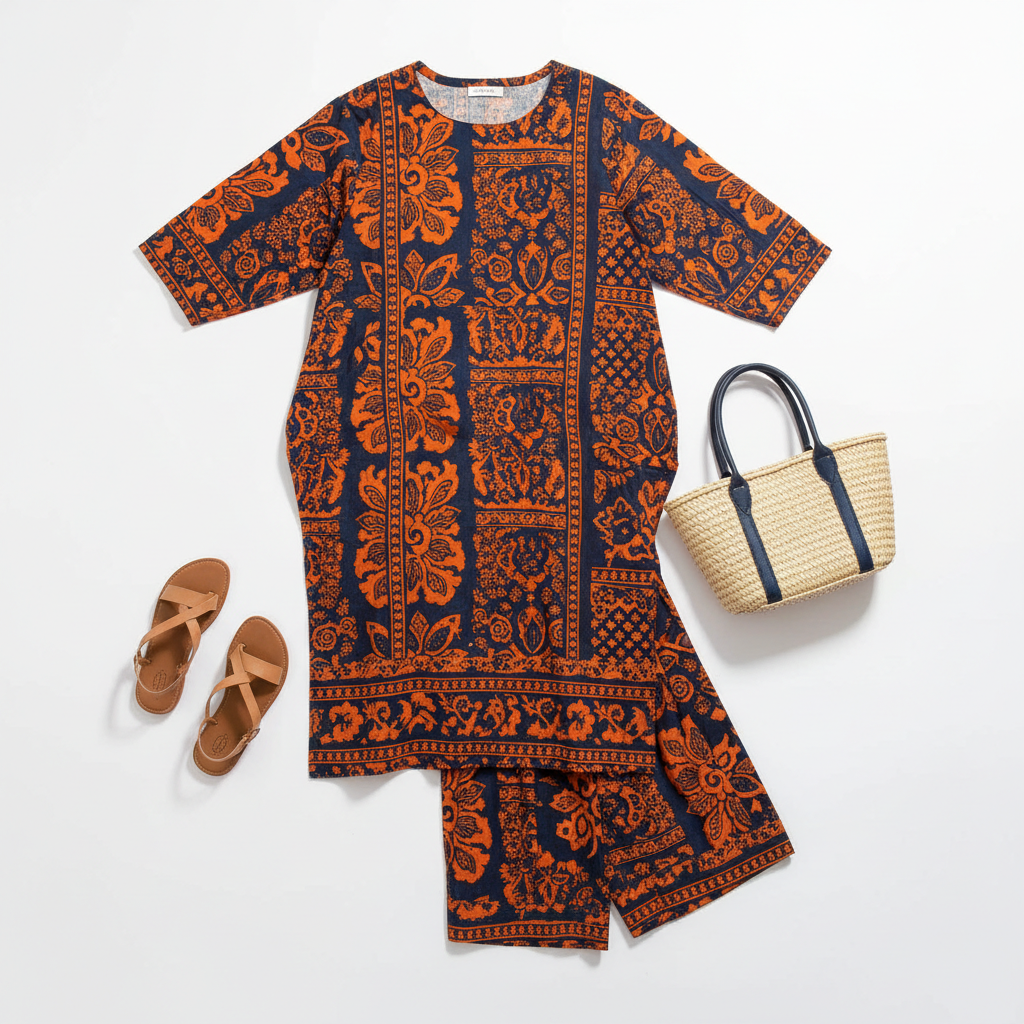 Women's Printed Kurti with Palazzo Pants – Urban Style Collection
