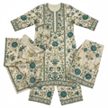 Women's Hand-Painted Khaadi Silk Kurta Set – Artisan Edition